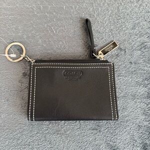 Coach Black Leather Mini Wallet and Key Holder